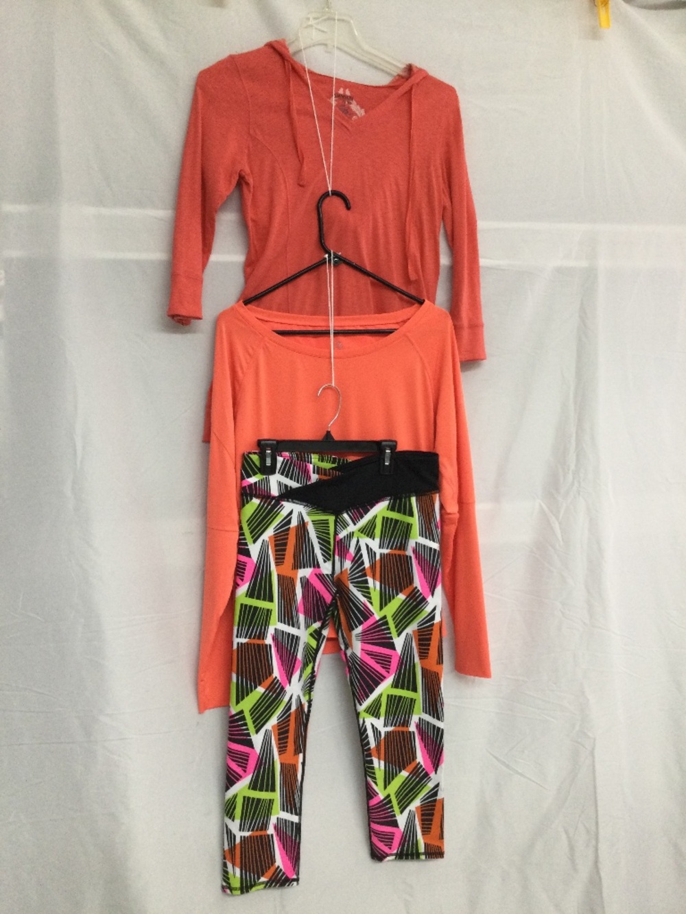 3 Pieces, 2 Tops and 1 Fabletics Leggings, all size Medium